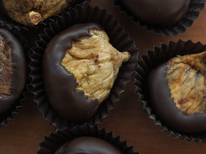 Chocolate-Dipped Cognac Figs - Four piece box